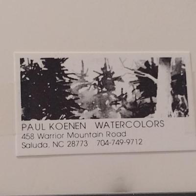 'Main Street, Saluda' by Paul Koenen- Signed and Numbered- Approx 20 1/4" x 8"