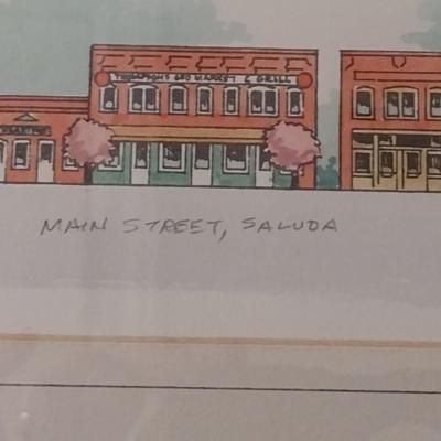'Main Street, Saluda' by Paul Koenen- Signed and Numbered- Approx 20 1/4" x 8"