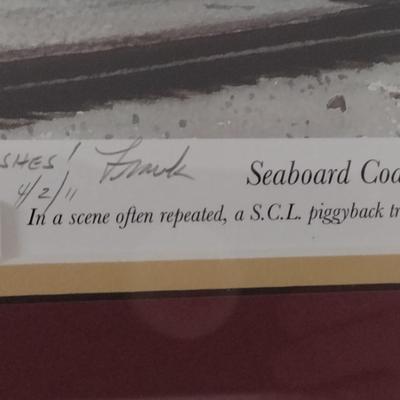 'Seaboard Coast Line Railroad- Waycross, Georgia' by Frank Crowe- Signed and Numbered- Approx 2" x 17 3/4"