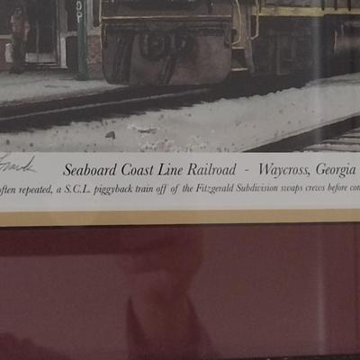 'Seaboard Coast Line Railroad- Waycross, Georgia' by Frank Crowe- Signed and Numbered- Approx 2" x 17 3/4"