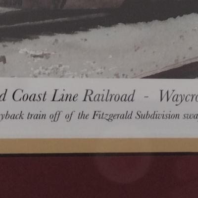 'Seaboard Coast Line Railroad- Waycross, Georgia' by Frank Crowe- Signed and Numbered- Approx 2" x 17 3/4"