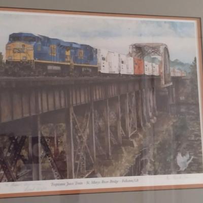 'Tropicana Juice Train- St. Mary's River Bridge- Folkston, Georgia' by Frank Crowe- Signed and Numbered