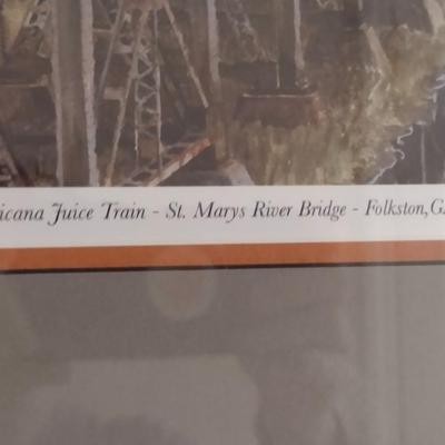 'Tropicana Juice Train- St. Mary's River Bridge- Folkston, Georgia' by Frank Crowe- Signed and Numbered