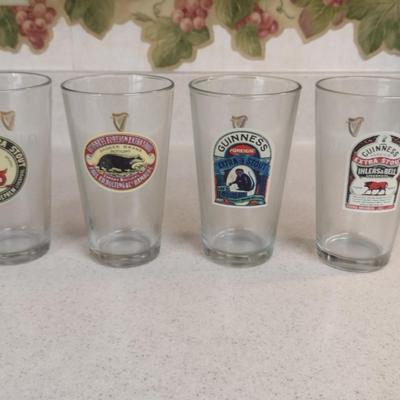 Four Guinness Pint Glasses
