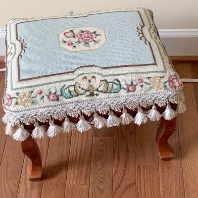 Needlepoint Foot Stool