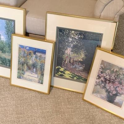 Floral Prints Lot All Framed / Matted