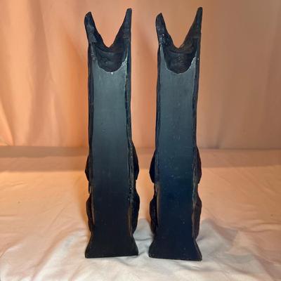 Pottery Vase W/Climbing Bears & Bear Bookends (BP-RG)