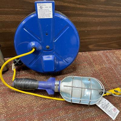 Hanging light, large plug in and radio