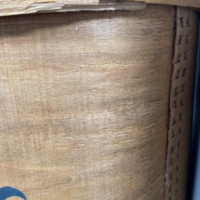 Large Hand painted wooden storage box
