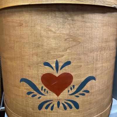 Large Hand painted wooden storage box
