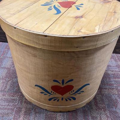 Large Hand painted wooden storage box