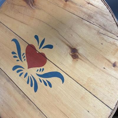 Large Hand painted wooden storage box