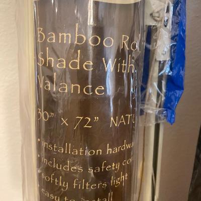 Bamboo shade, Roman shade, rods