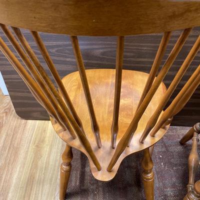 Ethan Allen drop down table and 2 chairs
