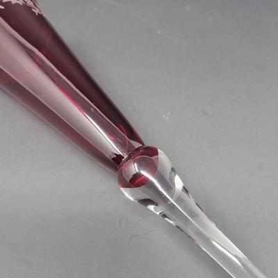 Stunning 11" Lenox Ruby Red Crystal Flutes (12)