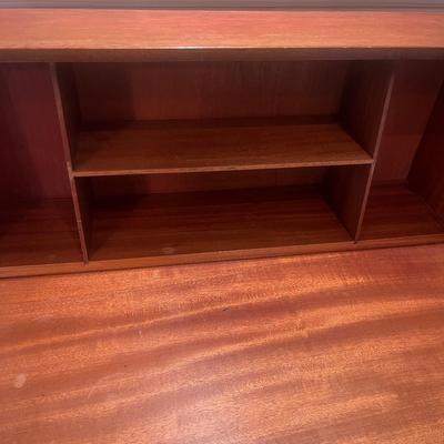 MCM Solid Wood Secretary Desk/Bookshelf (LR-MG)