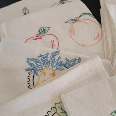 15 embroidered dish towels