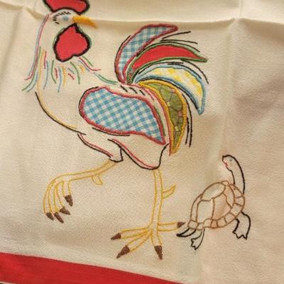 Cool rooster tea towels