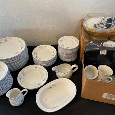 Avonlea dishes & punchbowl set
