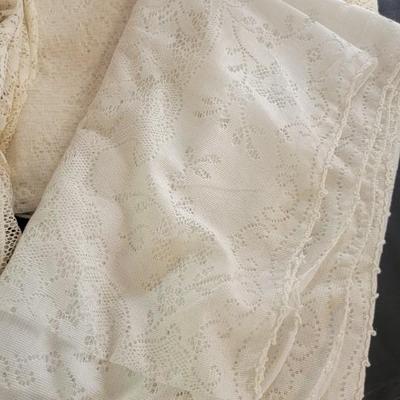 Lace and rayon table coverings