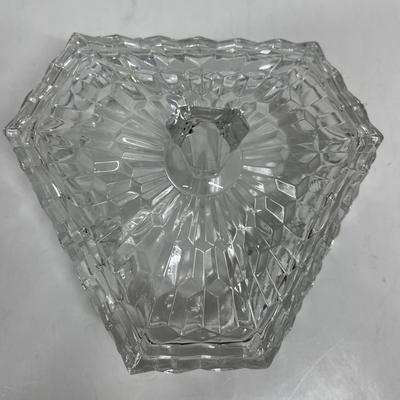 Fostoria 3-Part Candy Dish with Lid American Clear