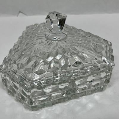 Fostoria 3-Part Candy Dish with Lid American Clear