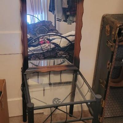 Mirror and side table