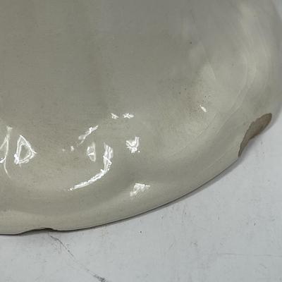 Cream Colored Ceramic Pottery Vase Angel Motif