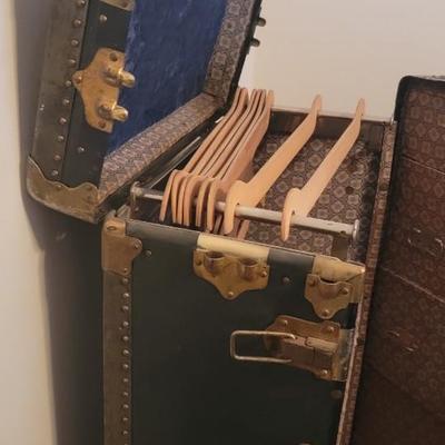 Vintage steamer wardrobe trunk