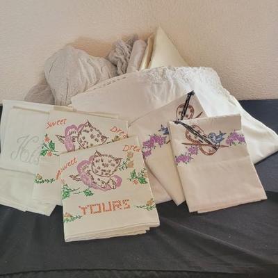 Embroidery pillow cases, Random sheet misc sizes