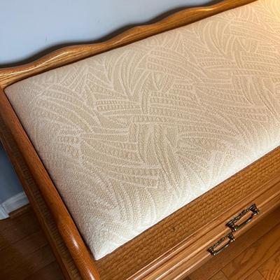 Traditional Upholstered Storage Bench Cedar Lined Hope Chest