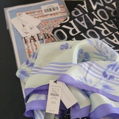 Two Talbott scarfs NWT plus assortment of scarfs