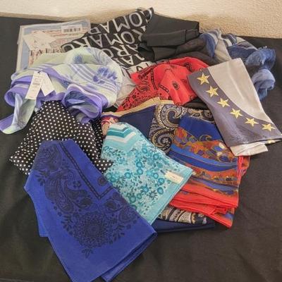 Two Talbott scarfs NWT plus assortment of scarfs