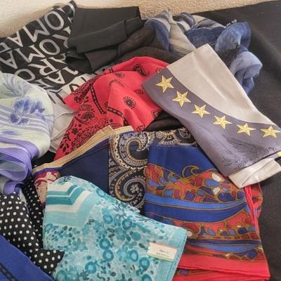 Two Talbott scarfs NWT plus assortment of scarfs
