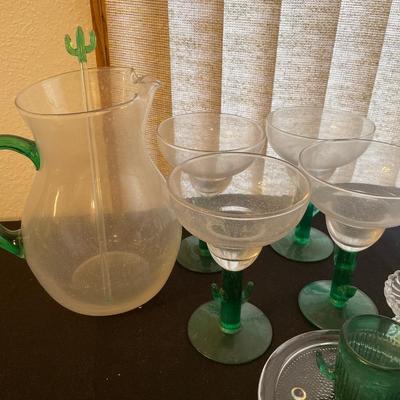 Cactus margarita glassware, and miscellaneous