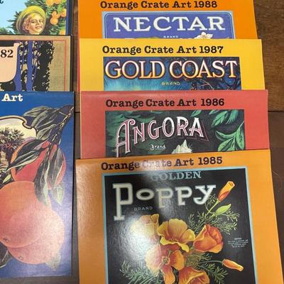 Lot of 10 Orange Crate Art Wall Calendars