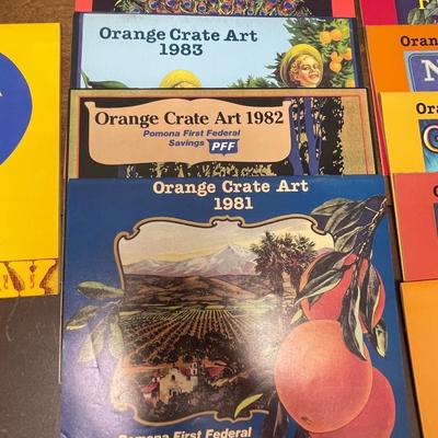 Lot of 10 Orange Crate Art Wall Calendars