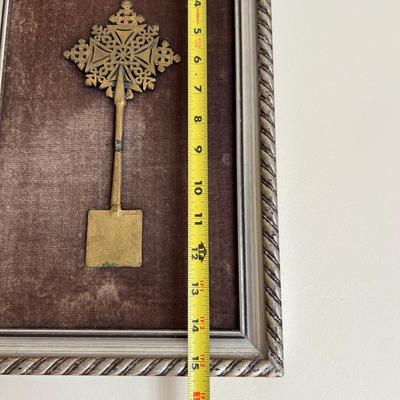 3 Vintage Framed Mounted Ethiopian Coptic Hand & Pendant Crosses