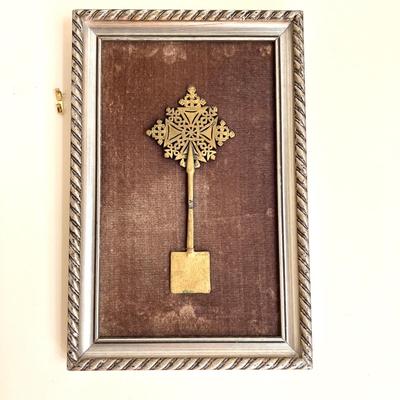3 Vintage Framed Mounted Ethiopian Coptic Hand & Pendant Crosses