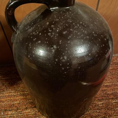 17” tall dark brown jug