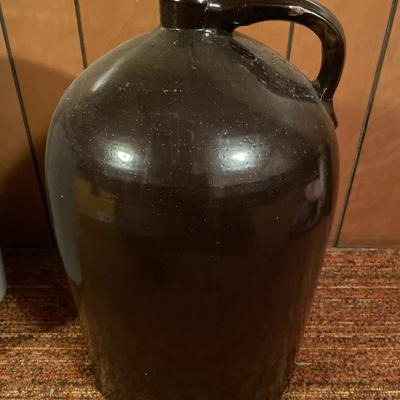 17” tall dark brown jug