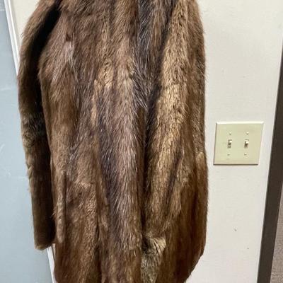 Vintage Fur Coat Jacket by Schooll's Furs of Tacoma Brown Mink