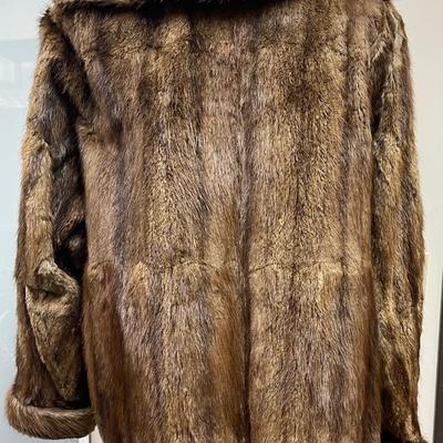 Vintage Fur Coat Jacket by Schooll's Furs of Tacoma Brown Mink