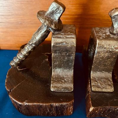 3 Pairs of Panama Railroad Original Rail & Tie 1853 - 1869 Bookends