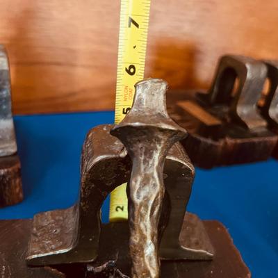 3 Pairs of Panama Railroad Original Rail & Tie 1853 - 1869 Bookends