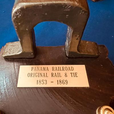 3 Pairs of Panama Railroad Original Rail & Tie 1853 - 1869 Bookends