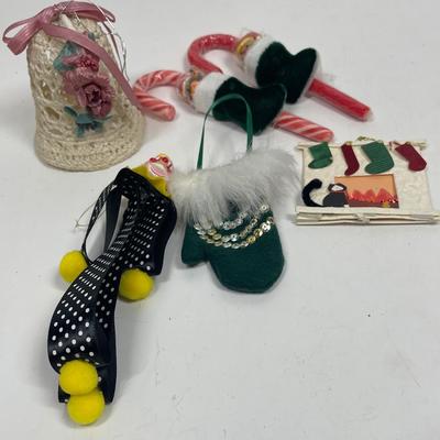 Misc. lot of Vintage Christmas Tree Ornaments mostly homemade