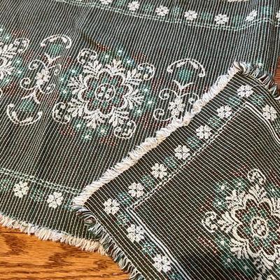Vintage Austrian Halltex Woven Reversible Folk Lot - Tablecloths, Runners, Napkins, Placemats