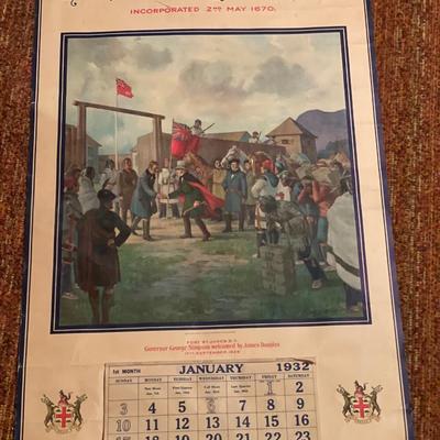 Hudson’s Bay Company 1932 calendar