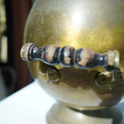 Victorian Brass Coal Ash Helmet Style Scuttle